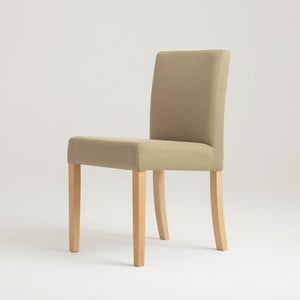 Béžová stolička s prírodnými nohami Custom Form Wilton