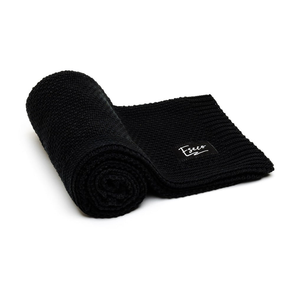 E-shop Čierna detská pletená deka ESECO Spring, 80 x 100 cm