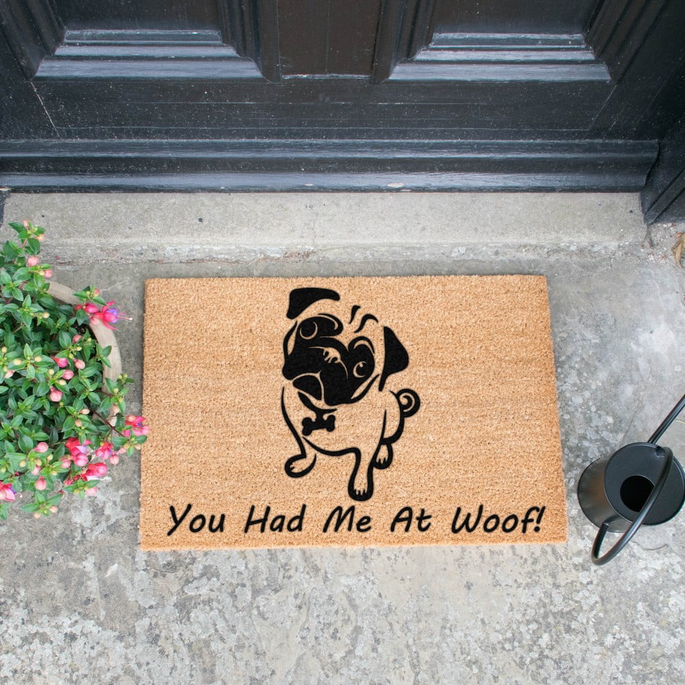 Obrázok Rohožka Artsy Doormats You Had Me At Woof Pug, 40 × 60 cm