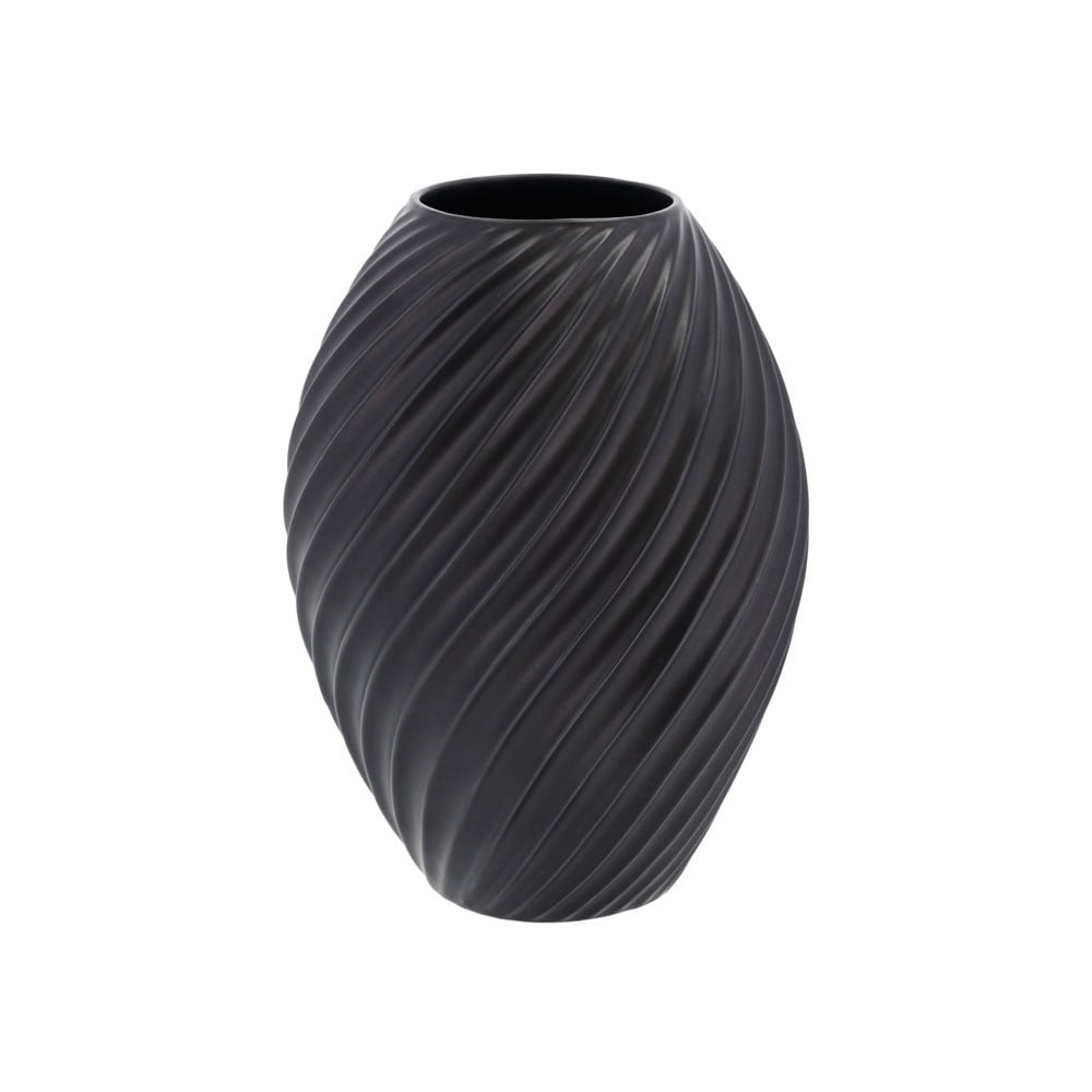 E-shop Čierna porcelánová váza Morsø River, výška 26 cm
