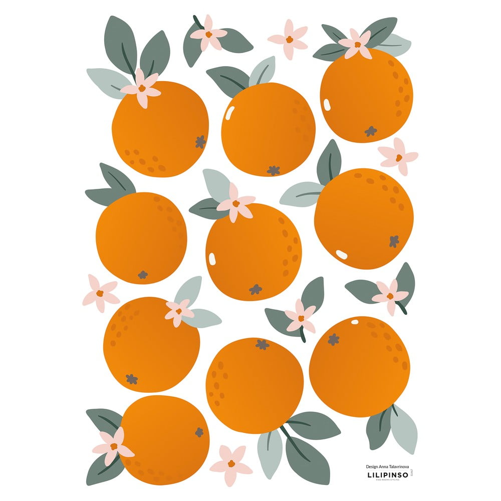 Súprava detských samolepiek 10 ks 30x42 cm Oranges – Lilipinso