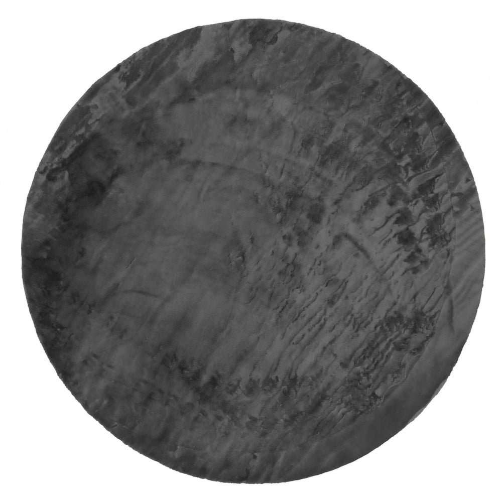 Antracitovosivý prateľný okrúhly koberec ø 120 cm Pelush Anthracite – Mila Home