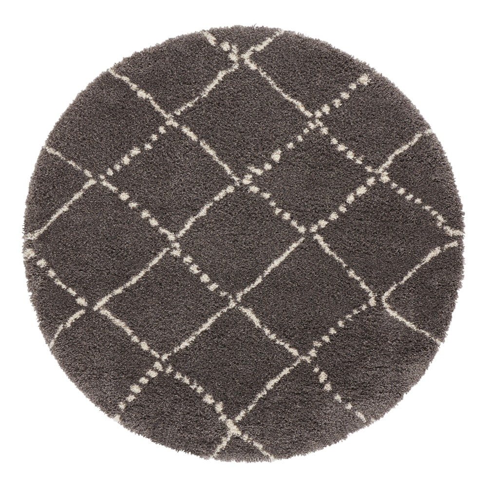E-shop Sivý koberec Mint Rugs Hash, ⌀ 160 cm