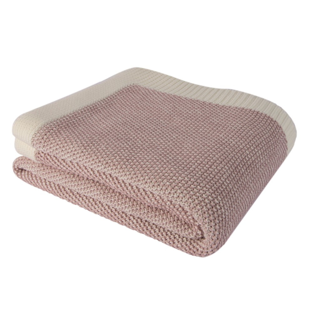 E-shop Ružová bavlnená deka Clen, 130 × 170 cm