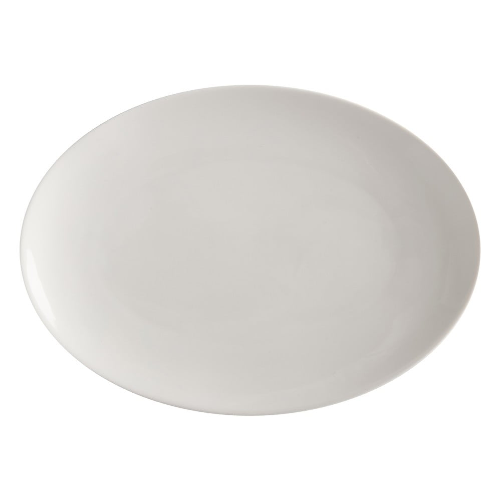 E-shop Biely porcelánový tanier Maxwell & Williams Basic, 30 x 22 cm