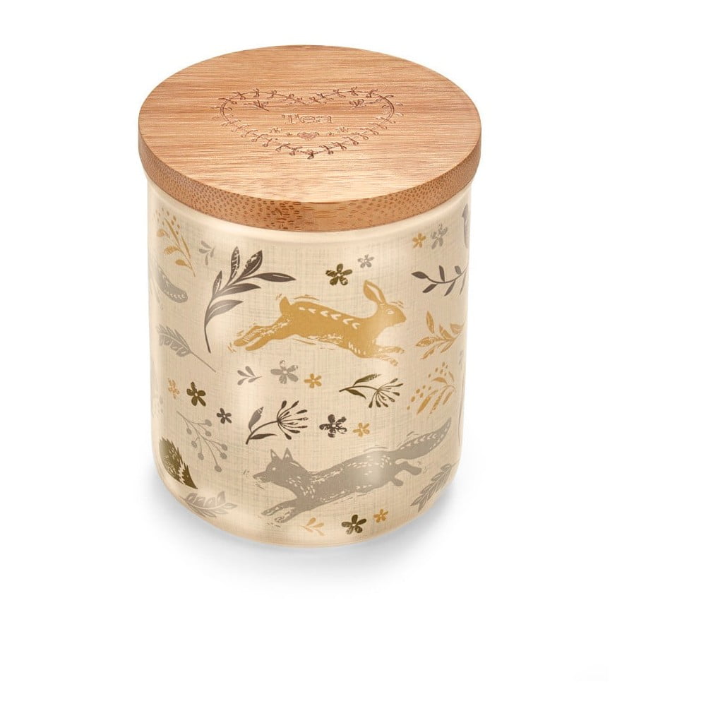 E-shop Keramická dóza na čaj s bambusovým vekom Cooksmart ® Woodland, 500 ml