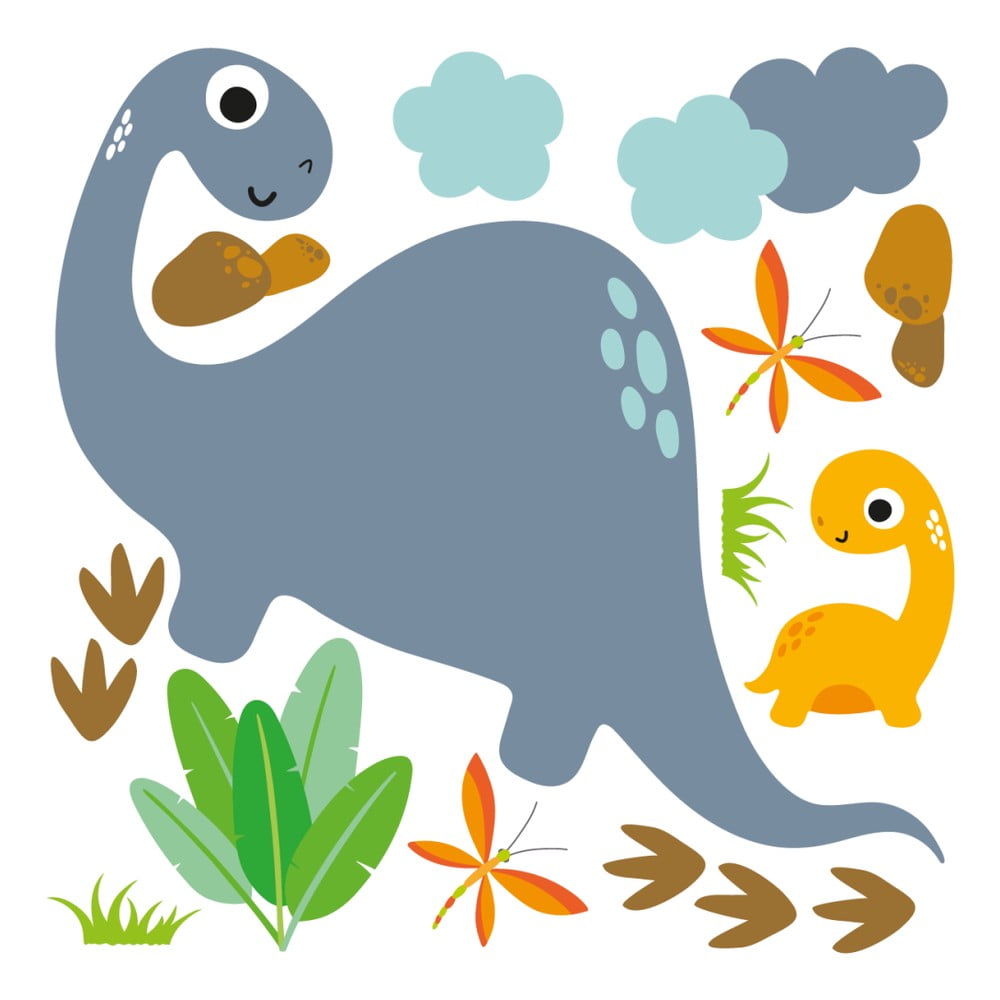 E-shop Nástenné detské samolepky Ambiance Cute Dinosaurus Stickers
