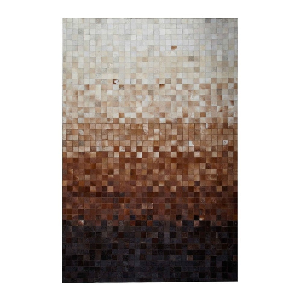 Koberec z pravej kože Sao Paulo Brown, 140 × 200 cm