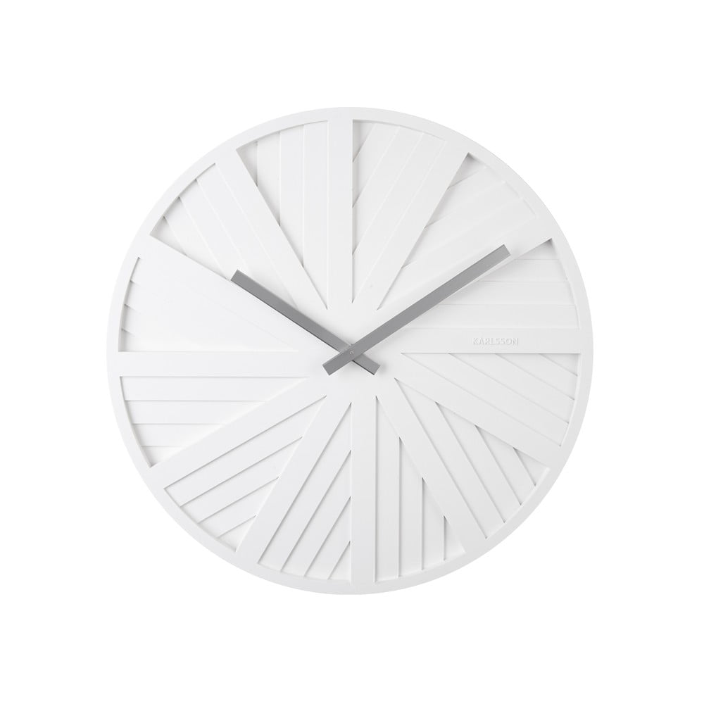 E-shop Biele nástenné hodiny Karlsson Slides, ø 40 cm