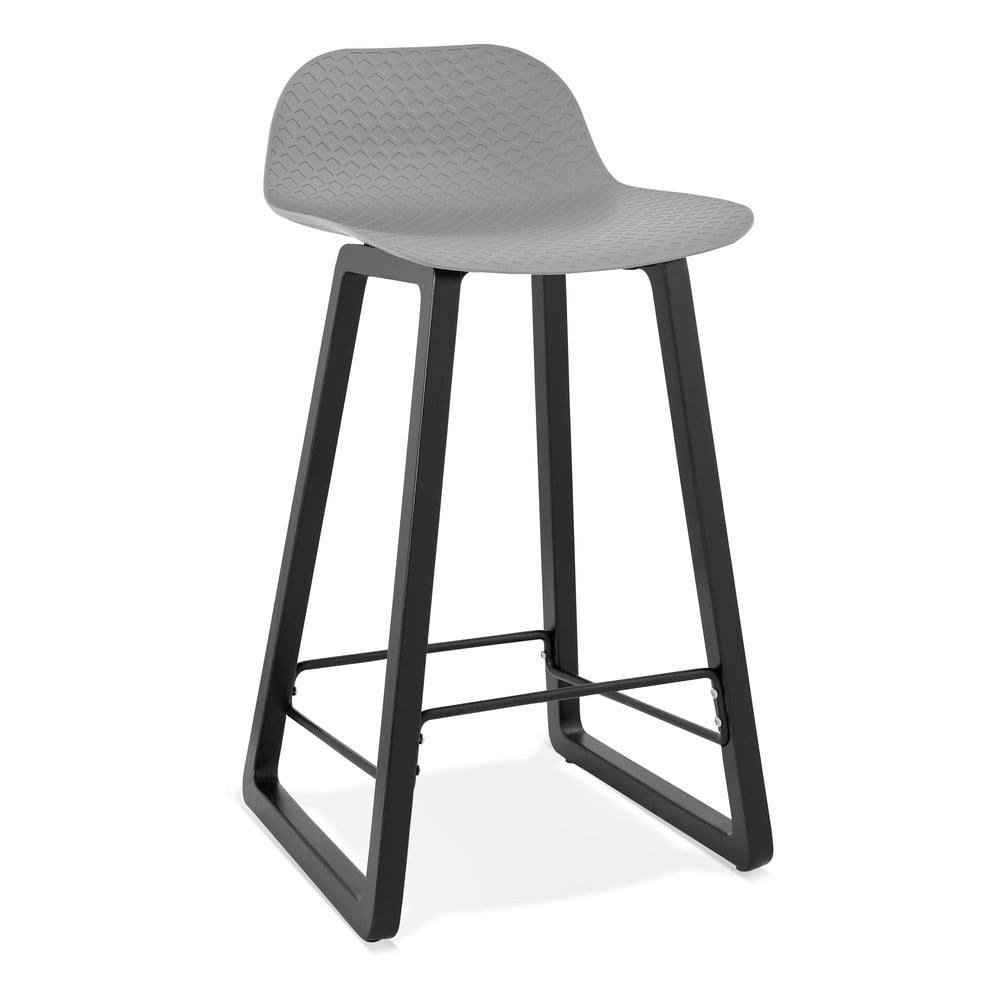 E-shop Sivá barová stolička Kokoon Miky, výška sedu 69 cm
