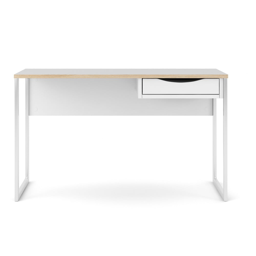 E-shop Biely pracovný stôl Tvilum Function Plus, 130 x 48 cm