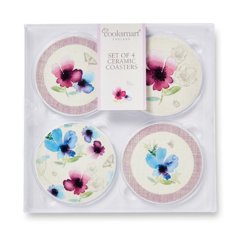 Obrázok Sada 4 porcelánových tanierikov pod šálky Cooksmart England Delicate