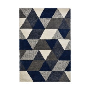 Modrosivý koberec Think Rugs Royal Nomadic Angles, 160 x 220 cm