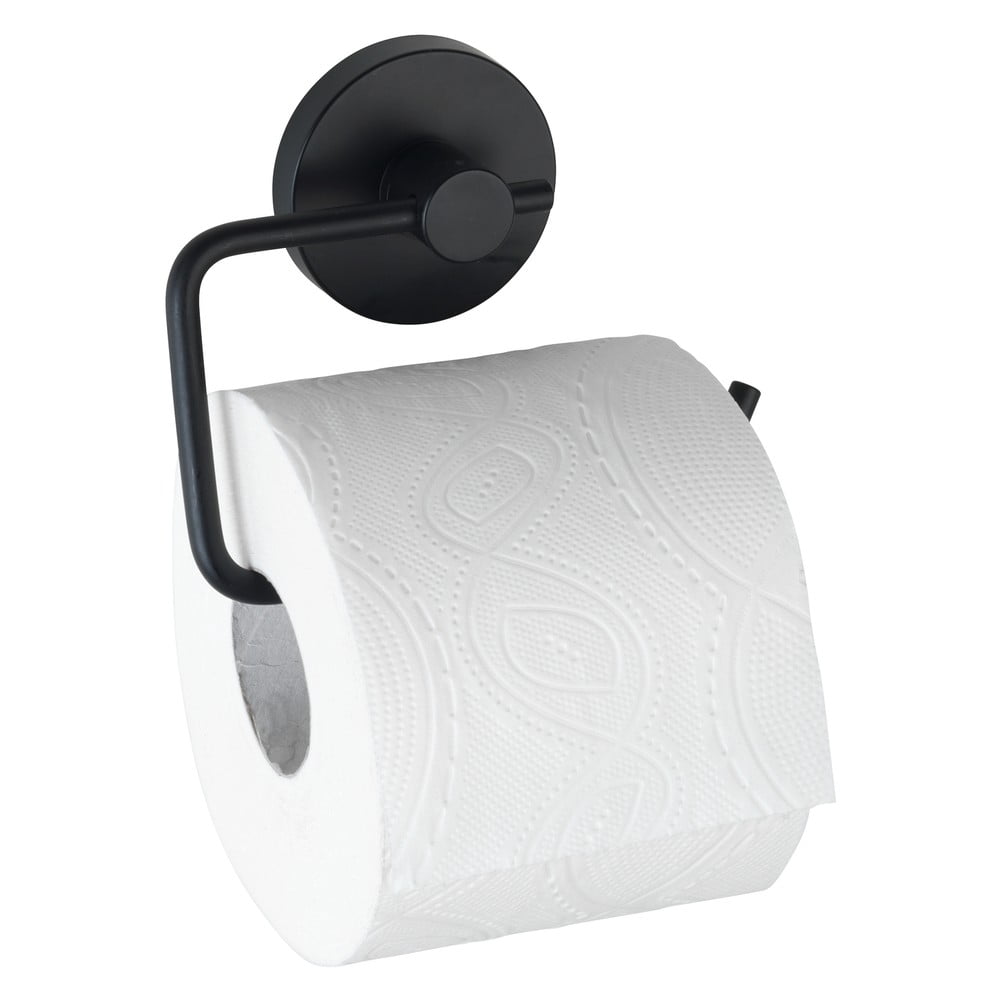 E-shop Čierny držiak na toaletný papier Wenko Vacuum-Loc® Milazzo