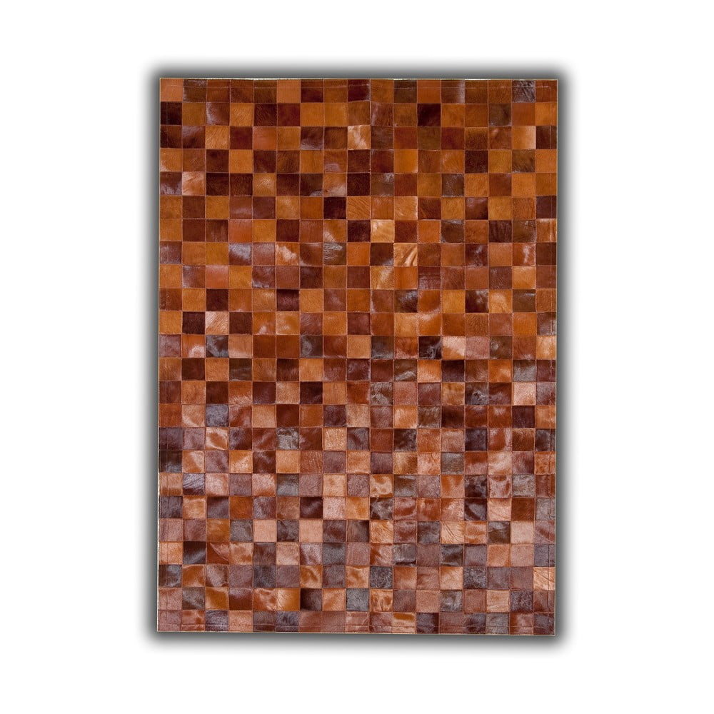 Koberec z pravej kože Brown Tones, 140x200 cm