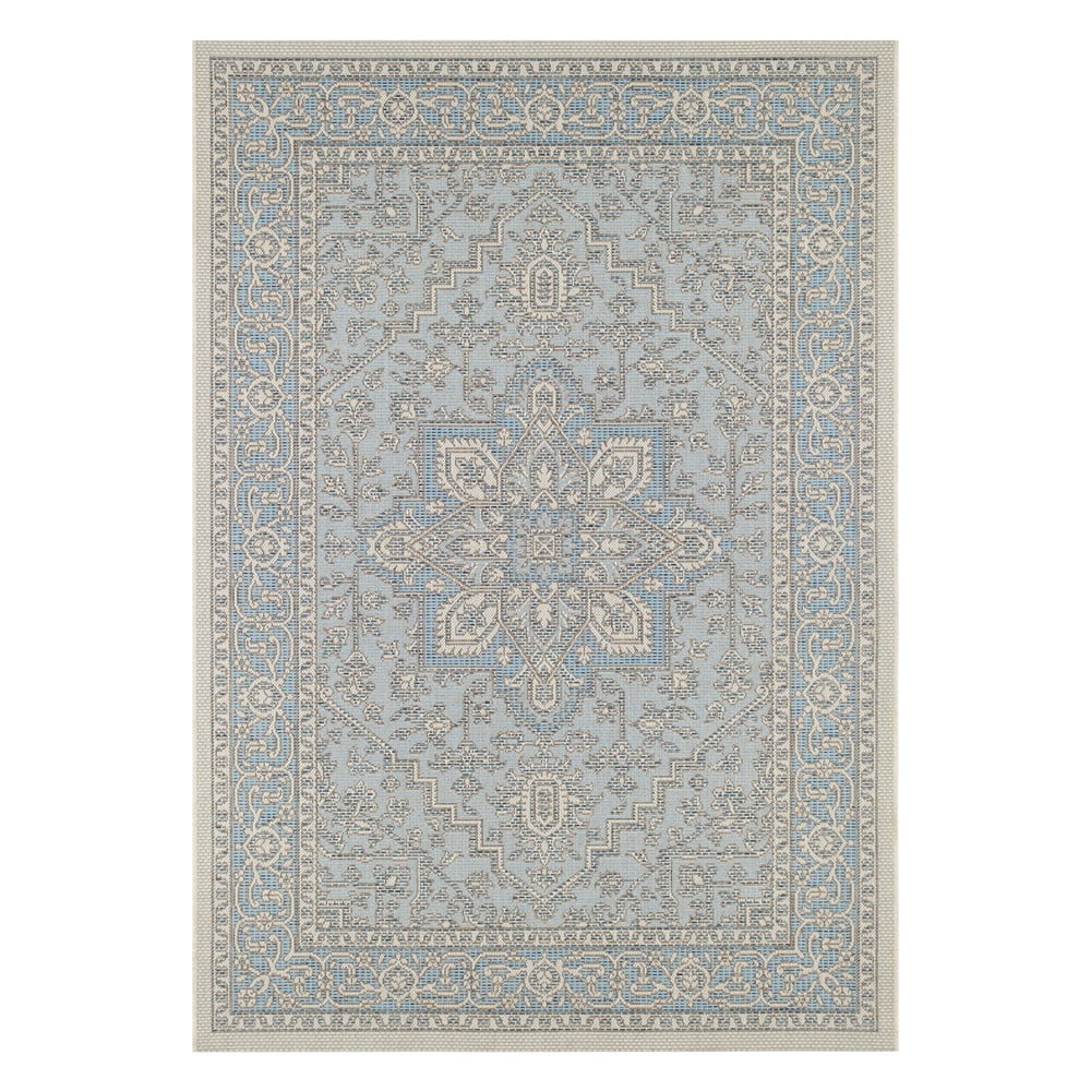 E-shop Modro-béžový vonkajší koberec NORTHRUGS Anjara, 140 x 200 cm