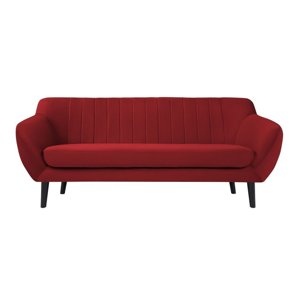E-shop Červená zamatová pohovka Mazzini Sofas Toscane, 188 cm
