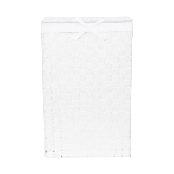 Biely viskózny kôš na bielizeň s vekom Compactor Laundry Basket Linen, výška 60 cm
