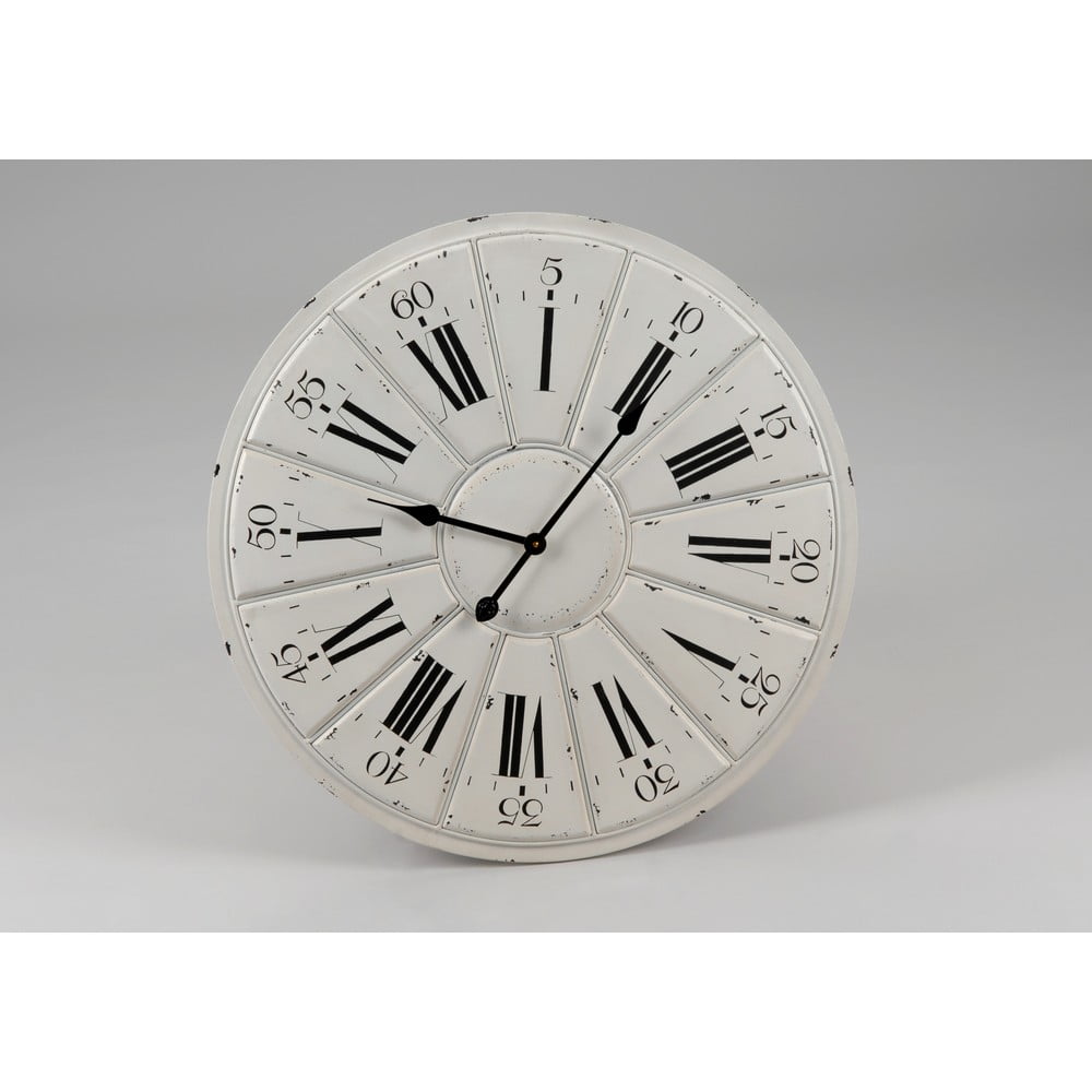 Hodiny White Clock, 68 cm