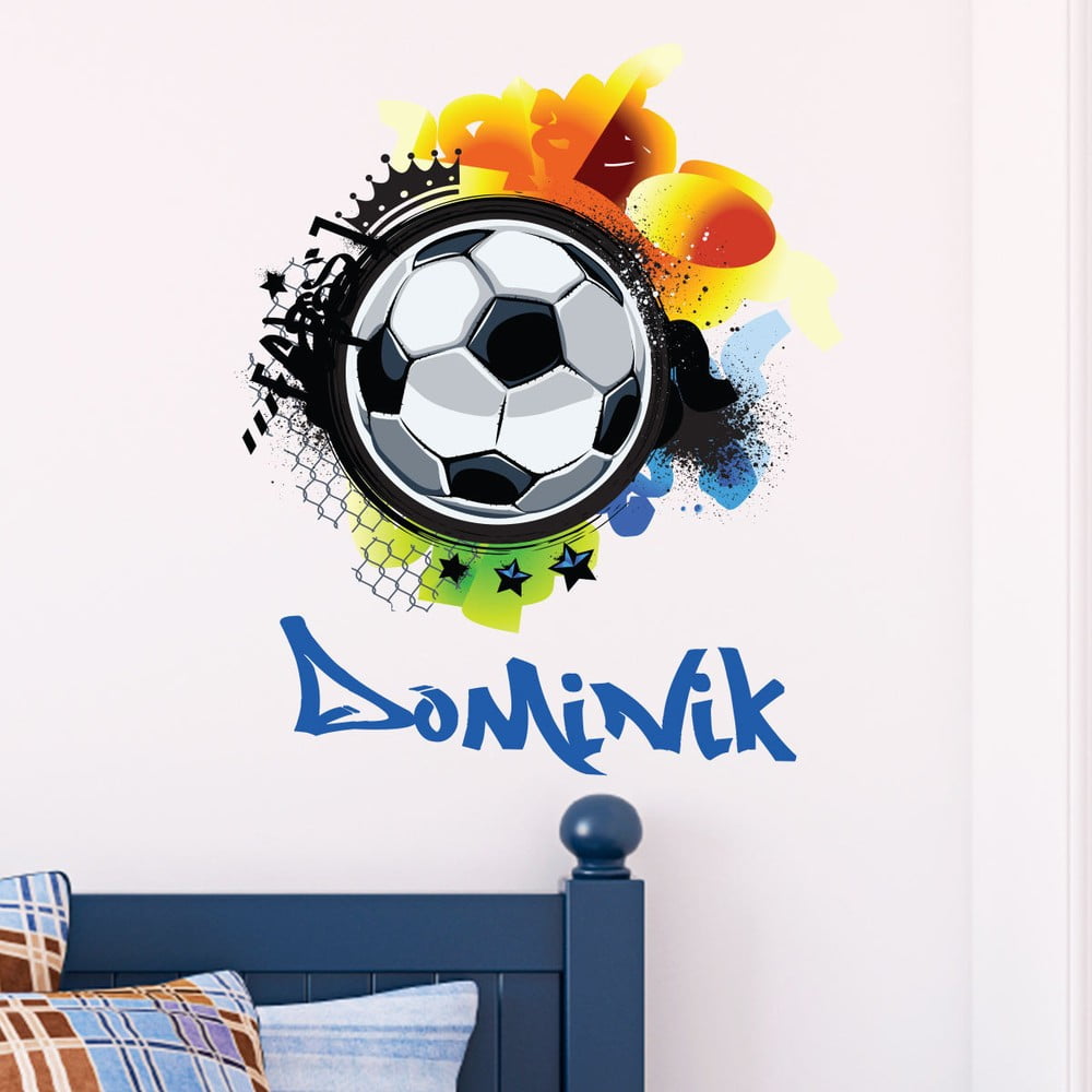 E-shop Nástenná samolepka s menom Ambiance Football Graffitti