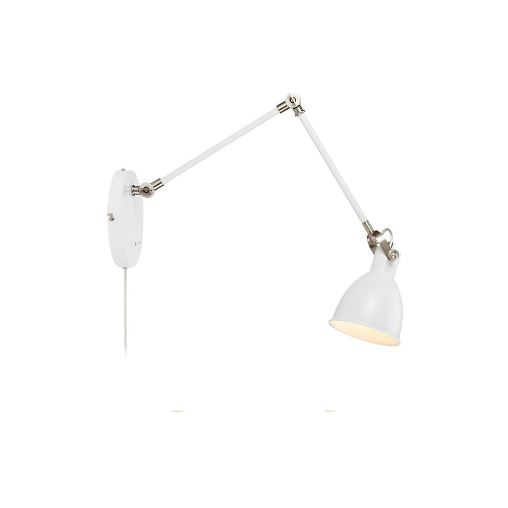 E-shop Biela nástenná lampa Markslöjd House, dĺžka ramena 84,5 cm