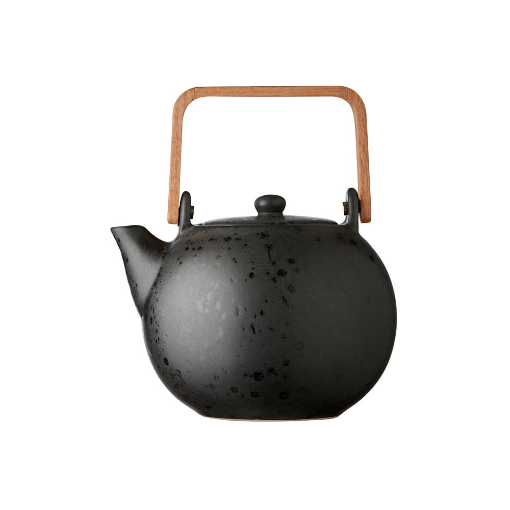 Čierna kameninová kanvička na čaj Bitz Basics, 1,2 l