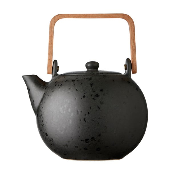 Čierna kameninová kanvička na čaj Bitz Basics, 1,2 l