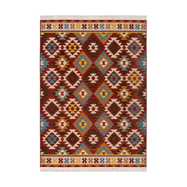 Červený koberec Universal Caucas Ethnic, 80 x 150 cm