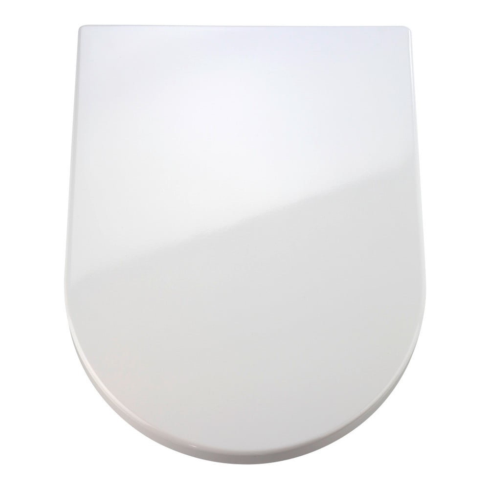 E-shop Biele WC sedadlo s jednoduchým zatváraním Wenko Premium Palma, 46,5 × 35,7 cm