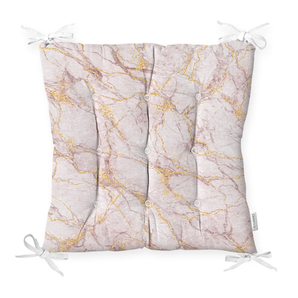 E-shop Sedák s prímesou bavlny Minimalist Cushion Covers Pinky Marble, 40 x 40 cm