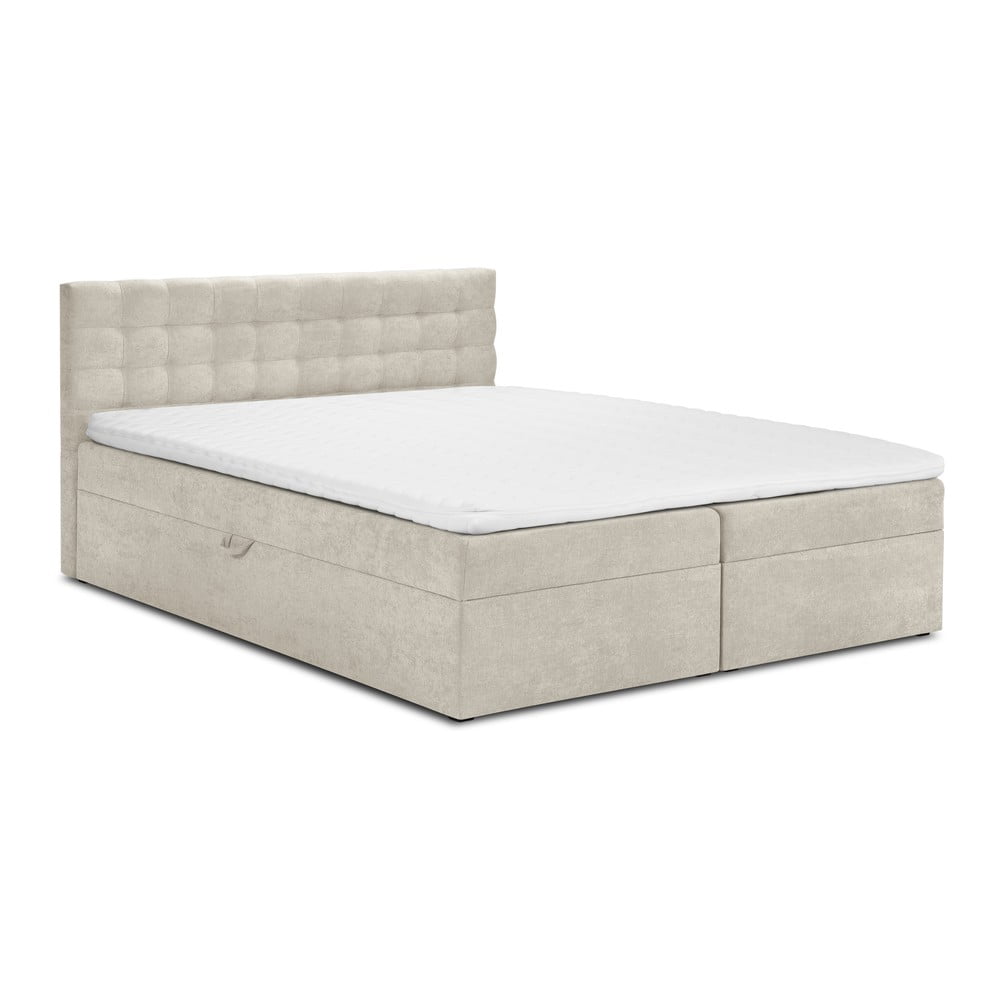 E-shop Béžová dvojlôžková posteľ Mazzini Beds Jade, 140 x 200 cm