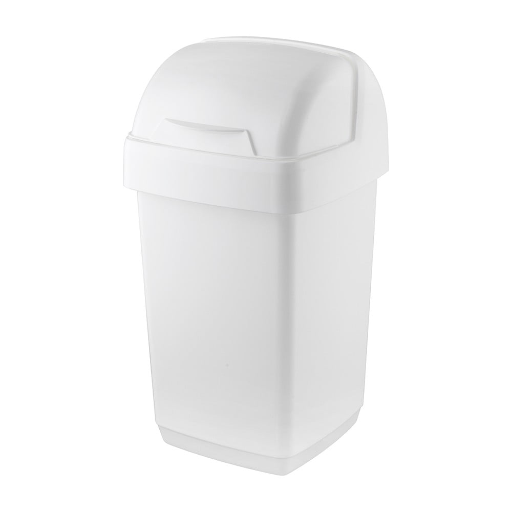 E-shop Biely odpadkový kôš Addis Roll Top, 22,5 x 23 x 42,5 cm
