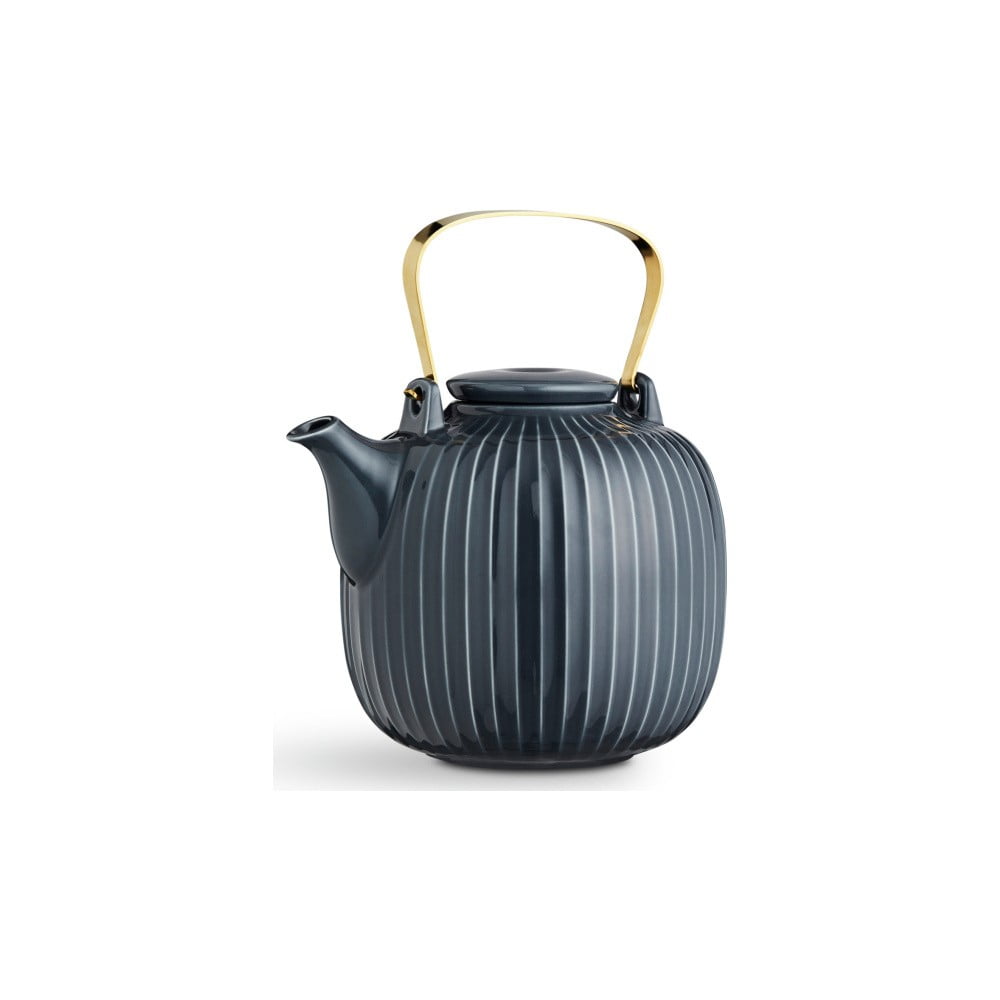 E-shop Antracitová porcelánová čajová kanvica Kähler Design Hammershoi, 1,2 l