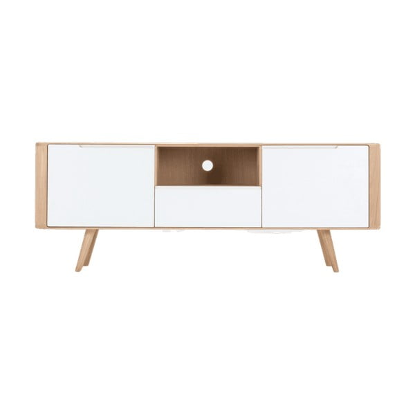 Televízny stolík z dubového dreva Gazzda Ena Two, 160 × 42 × 60 cm