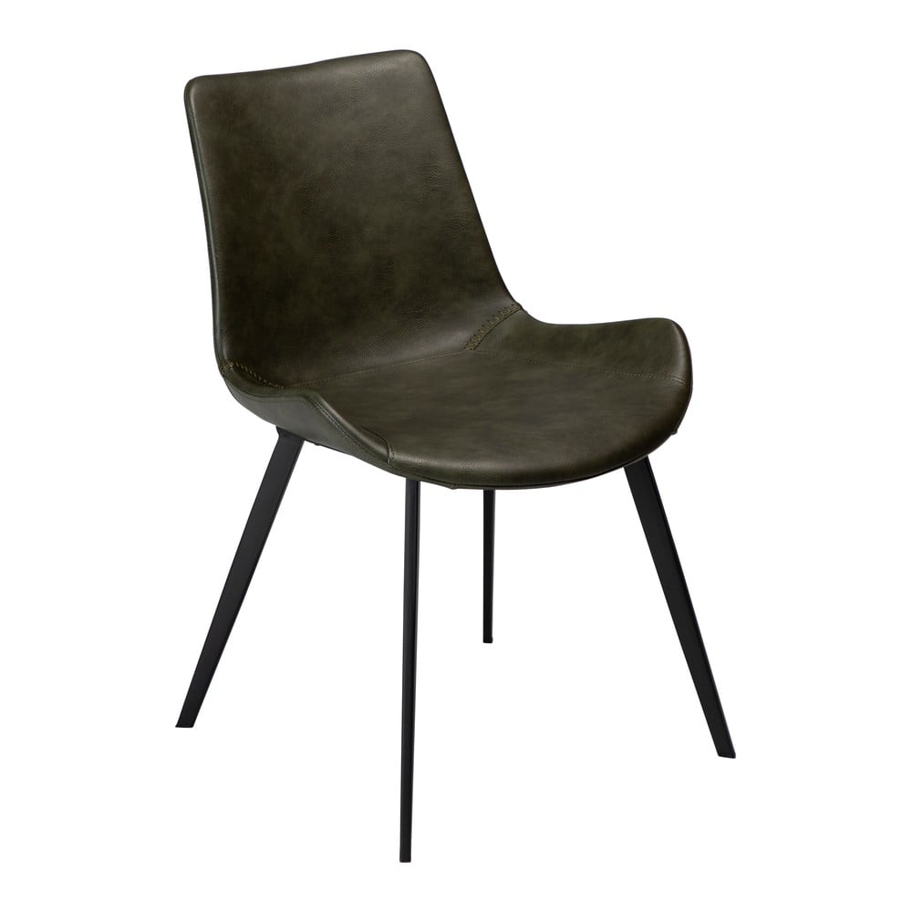 E-shop Zelená jedálenská stolička z imitácie kože DAN–FORM Denmark Hype