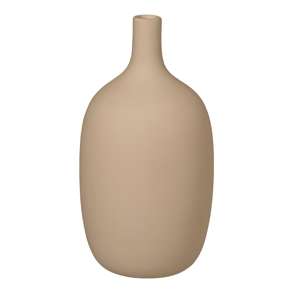 E-shop Béžová keramická váza Blomus Nomad, výška 21 cm