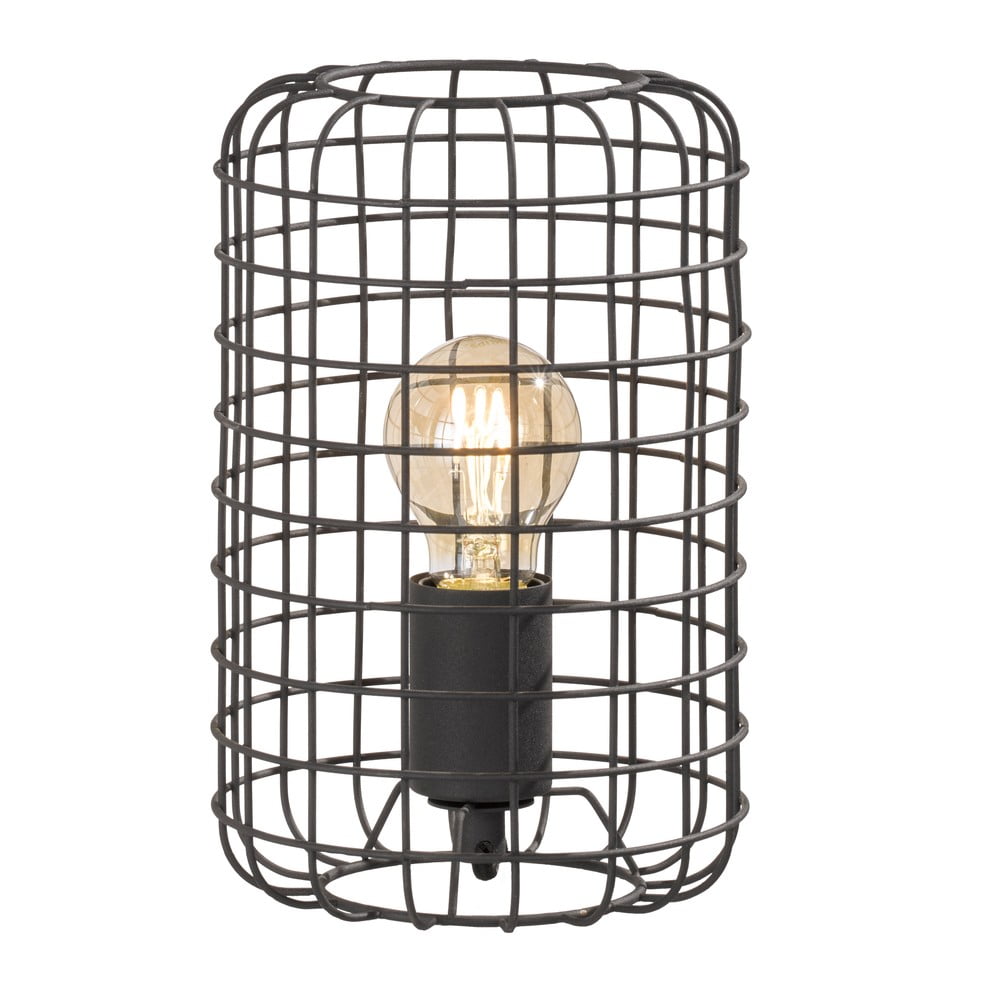 E-shop Čierná stolová lampa Fischer & Honsel Justin, výška 25 cm