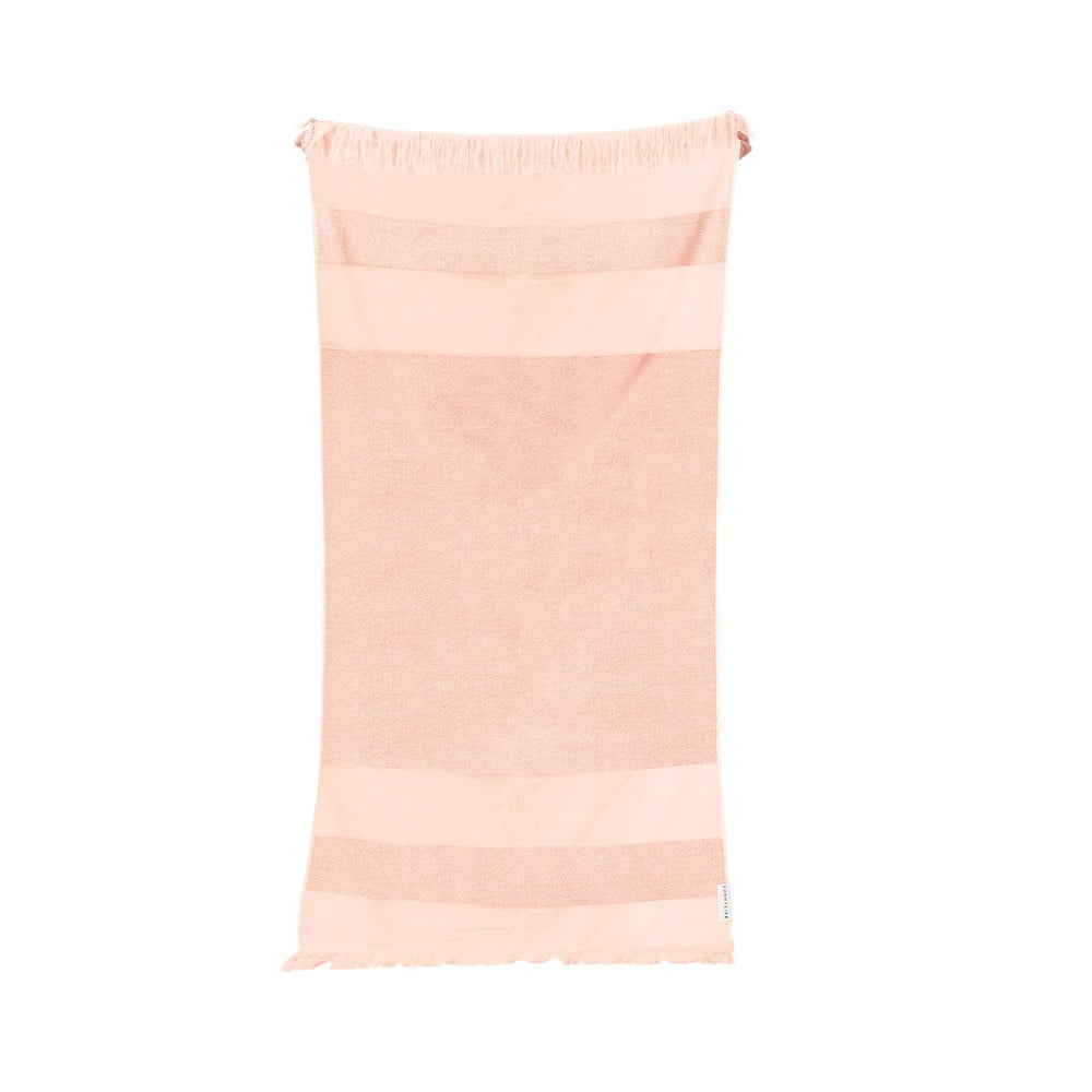 Ružová bavlnená plážová osuška Sunnylife Summer Stripe, 175 x 90 cm