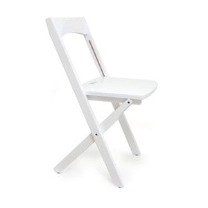 Biela skladacia stolička z bukového dreva Arredamenti Italia Diana
