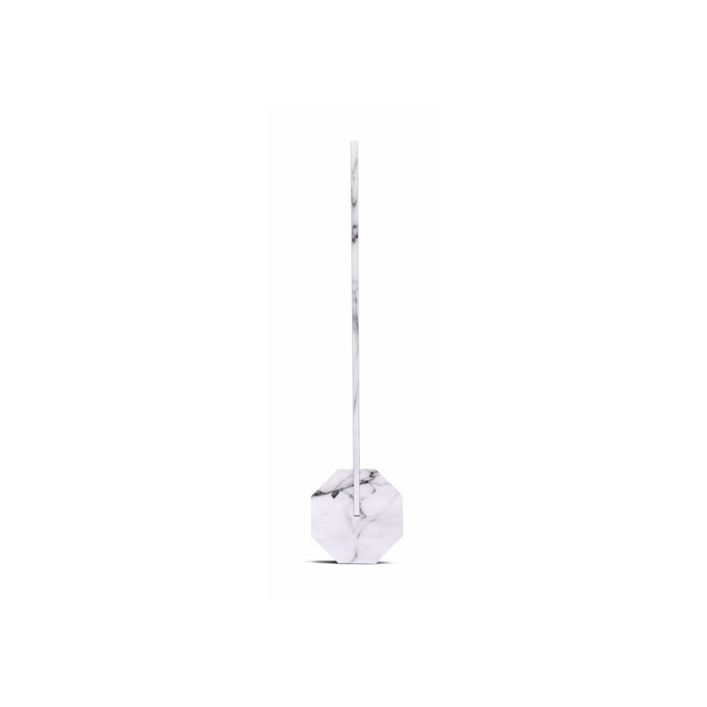 E-shop Bielo-sivá stolová lampa v mramorovom dekore Gingko Octagon