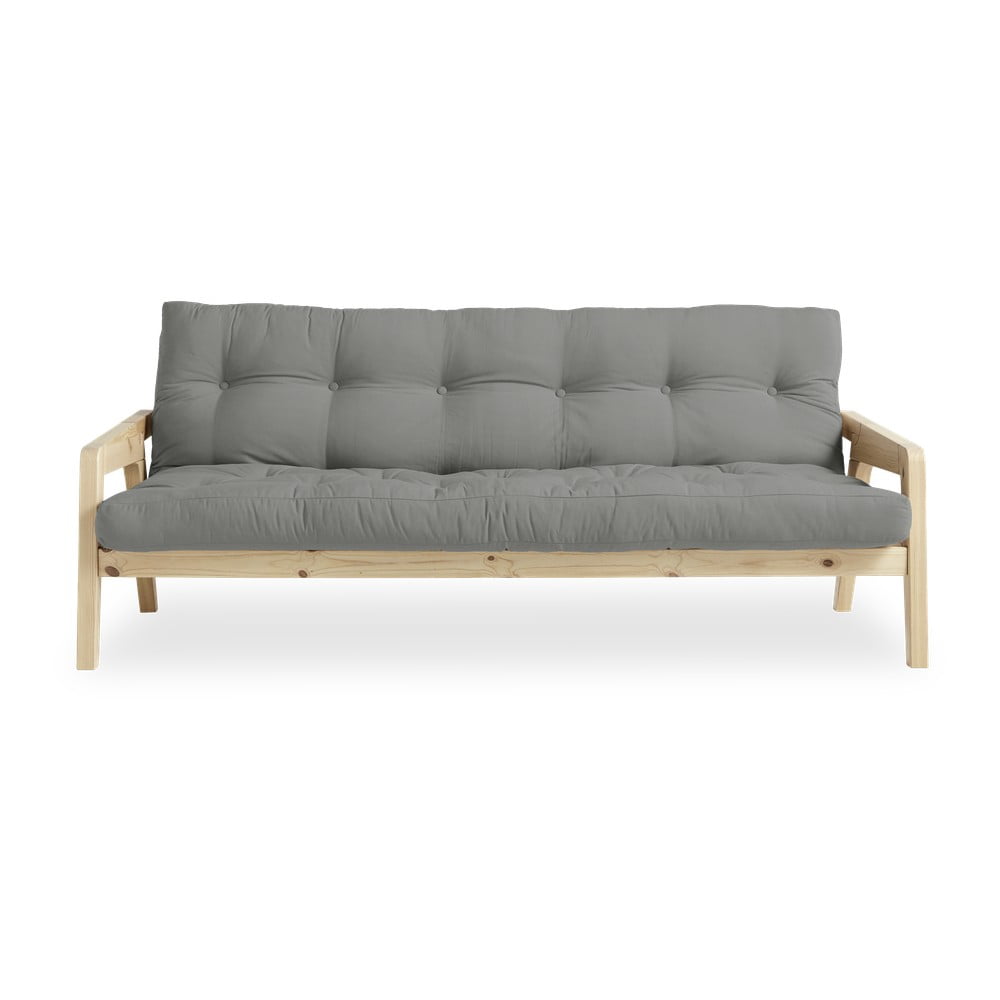 Obrázok Variabilná rozkladacia pohovka s Futon v šedej farbe Karup Grab Natural / Grey