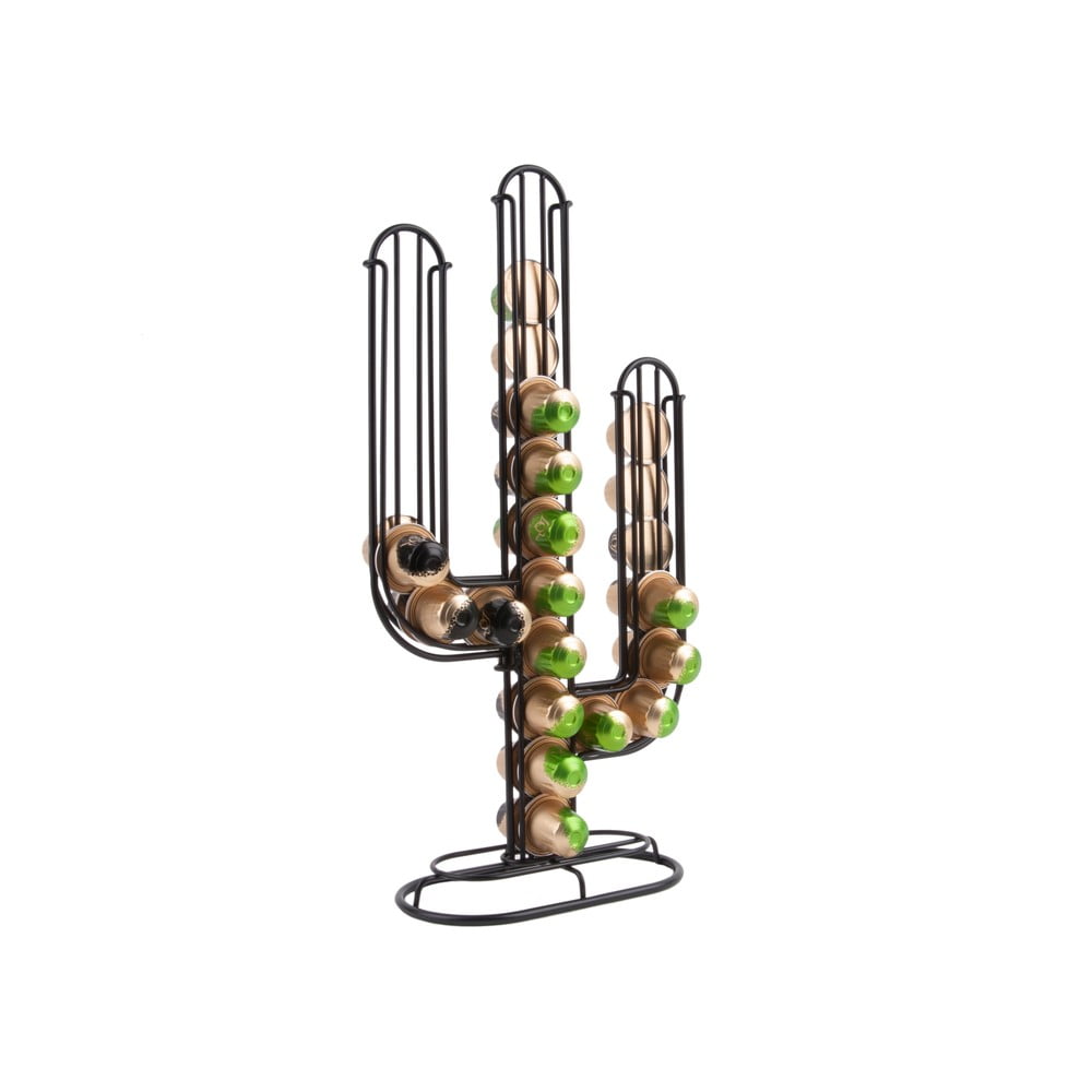 E-shop Čierny stojan na kávové kapsule PT LIVING Cactus