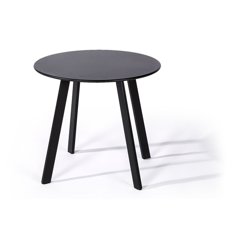 E-shop Čierny záhradný stôl Le Bonom Full Steel, ø 50 cm