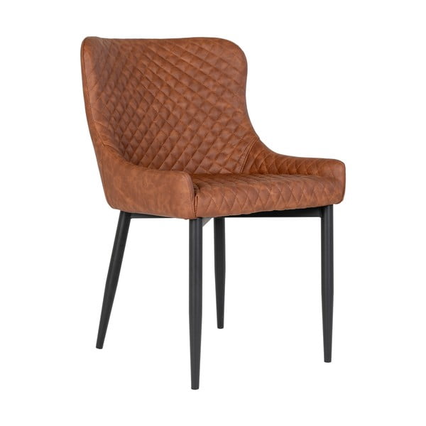 Hnedá jedálenská stolička s poťahom z imitácie kože House Nordic Boston