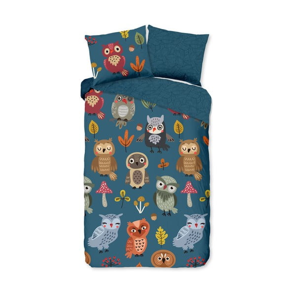 Detské bavlnené obliečky Good Morning Owls, 140 x 220 cm