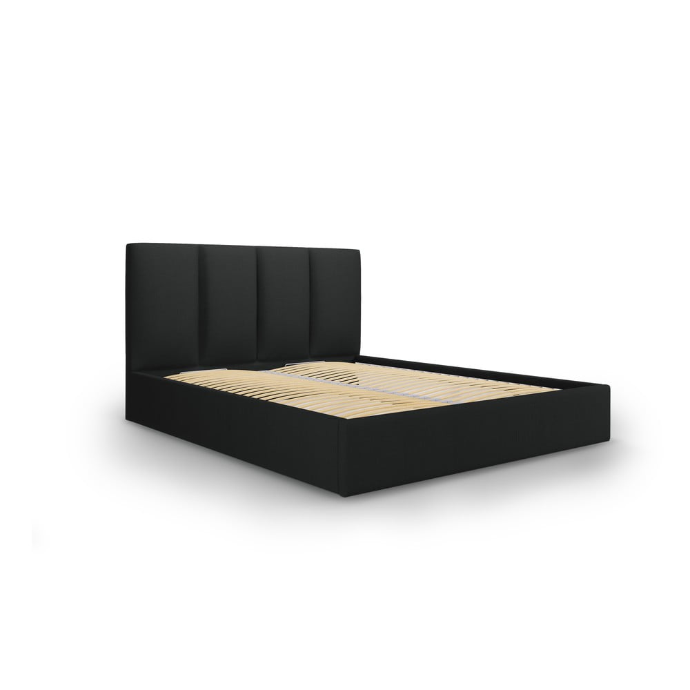 E-shop Čierna dvojlôžková posteľ Mazzini Beds Juniper, 160 x 200 cm