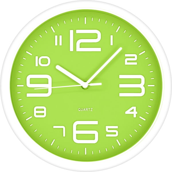 Zelené nástenné hodiny Postershop Timmy, ø 40 cm