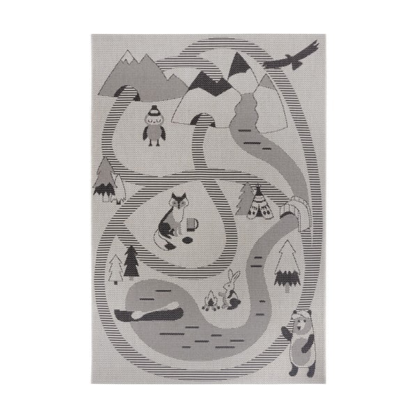 Krémový detský koberec Ragami Animals, 200 x 290 cm