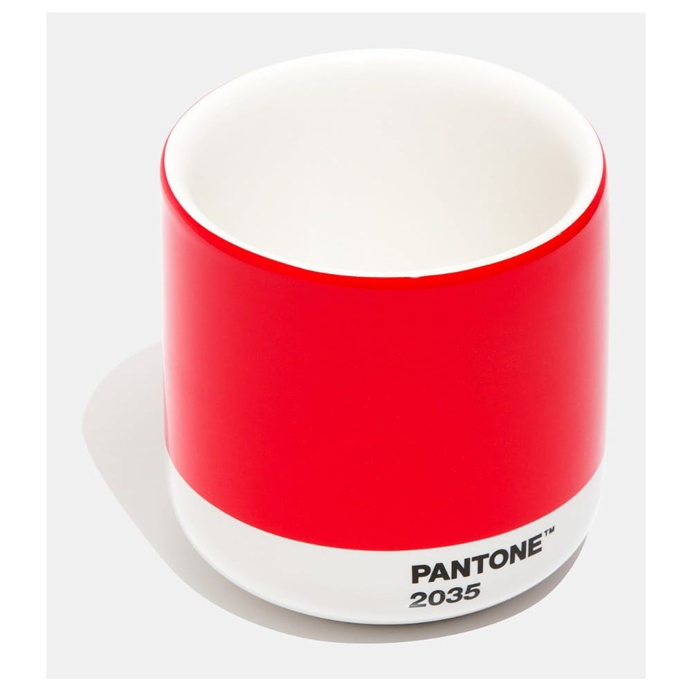 E-shop Červený keramický termohrnček Pantone Cortado, 175 ml