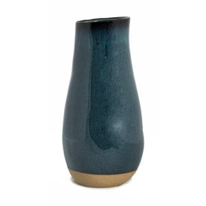 Sivomodrá keramická váza Simla Soft, výška 34,5 cm